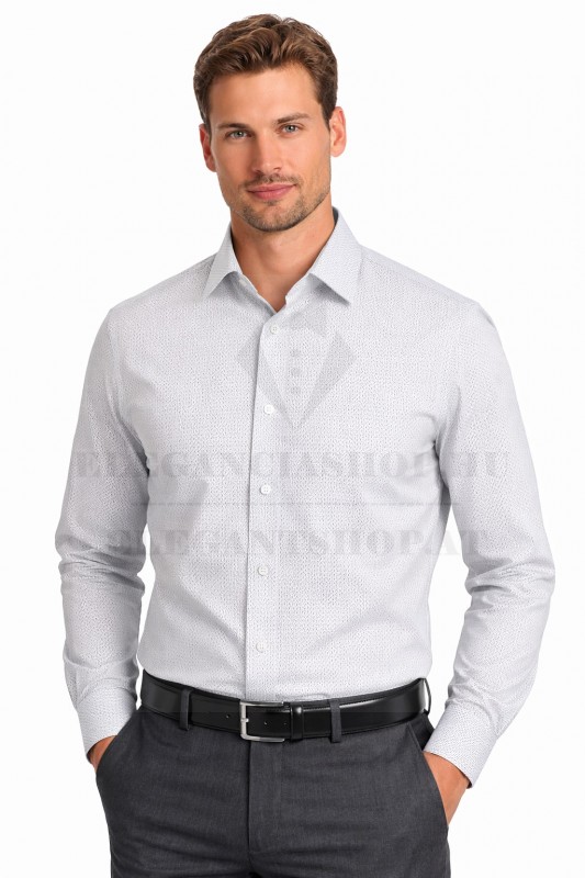 NM h.u normál fit elasztikus ing - Szürke mintás Hosszúujjú ing NM h.u normál fit elasztikus ing - Szürke mintás Hosszúujjú ing