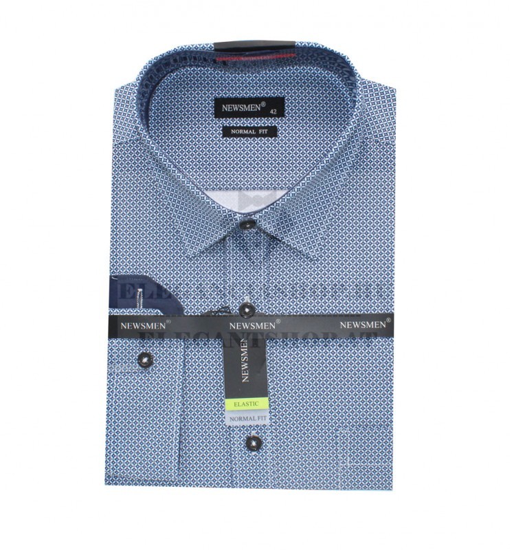 NM h.u normál fit elasztikus ing - Kék mintás Mintás ing NM h.u normál fit elasztikus ing - Kék mintás Mintás ing