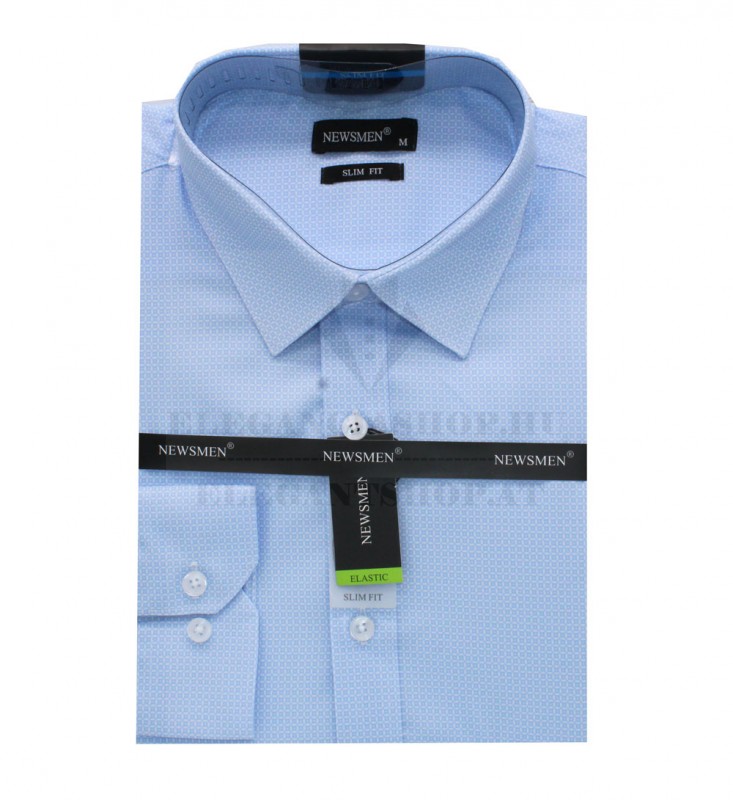 NM h.u slim fit elasztikus ing - Kék mintás Hosszúujjú ing NM h.u slim fit elasztikus ing - Kék mintás Hosszúujjú ing