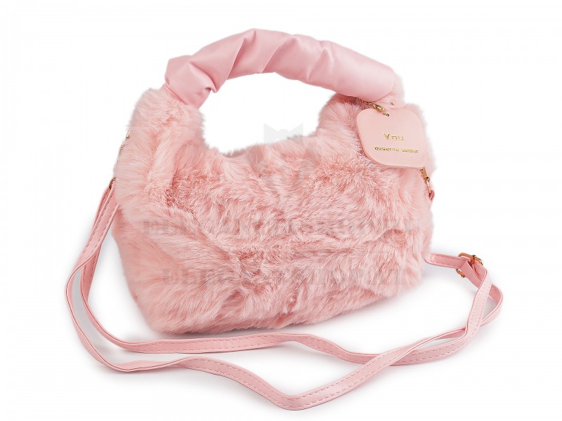                                     Szőrmés kézitáska - 24x21 cm Női táska, pénztárca, öv