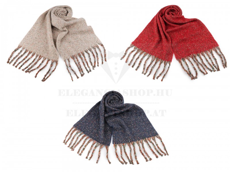 Téli sál rojtokkal Női divatkendő és sál Téli sál rojtokkal Női divatkendő és sál