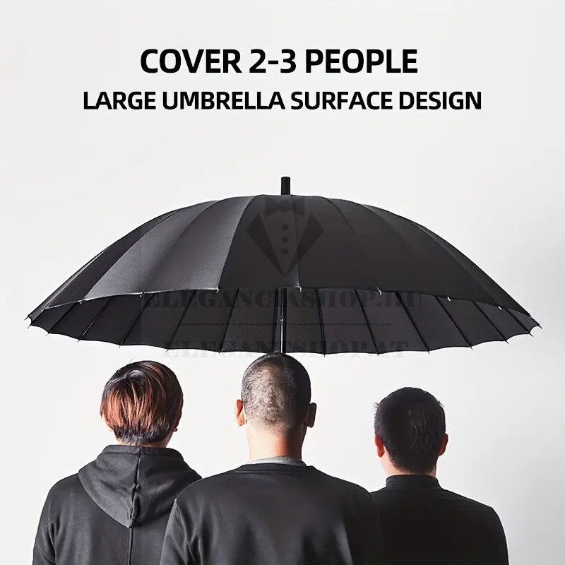 Nagy családi esernyő szélálló 24 szálas - Fekete   Nagy családi esernyő szélálló 24 szálas - Fekete