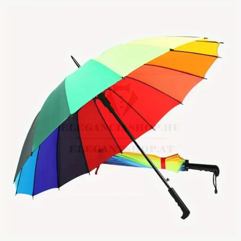 Nagy szivárványos esernyő szélálló 16 szálas Férfi esernyő,esőkabát   Nagy szivárványos esernyő szélálló 16 szálas Férfi esernyő,esőkabát