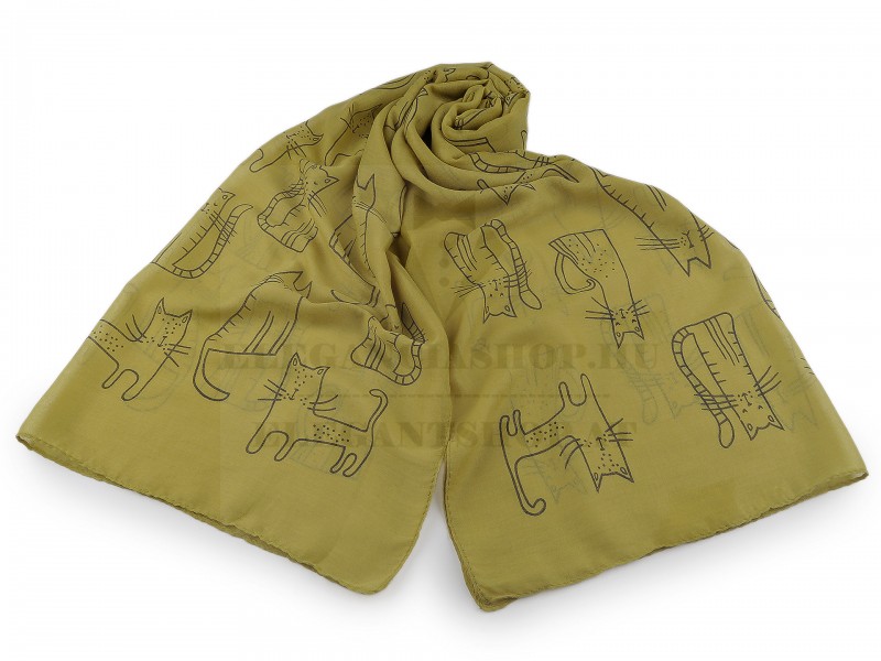    Női sál macska - 70x180 cm Női sapka,kesztyű,sál