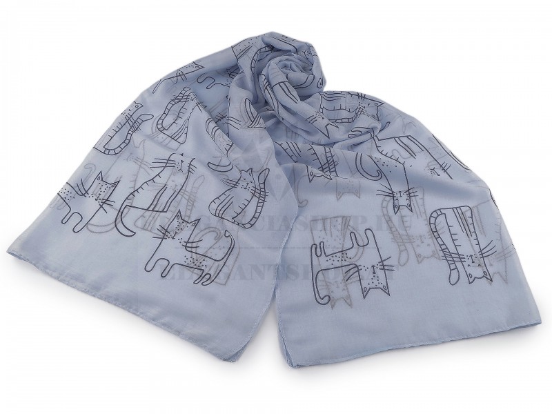    Női sál macska - 70x180 cm Női sapka,kesztyű,sál