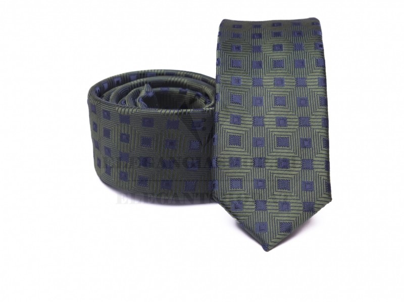    Prémium slim nyakkendő - Sötétszürke kockás Aprómintás nyakkendő