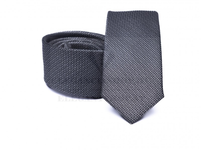    Prémium slim nyakkendő - Sötétszürke Aprómintás nyakkendő