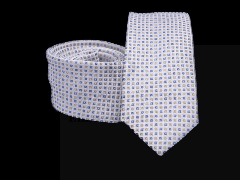    Prémium slim nyakkendő - Fehér aprómintás Aprómintás nyakkendő