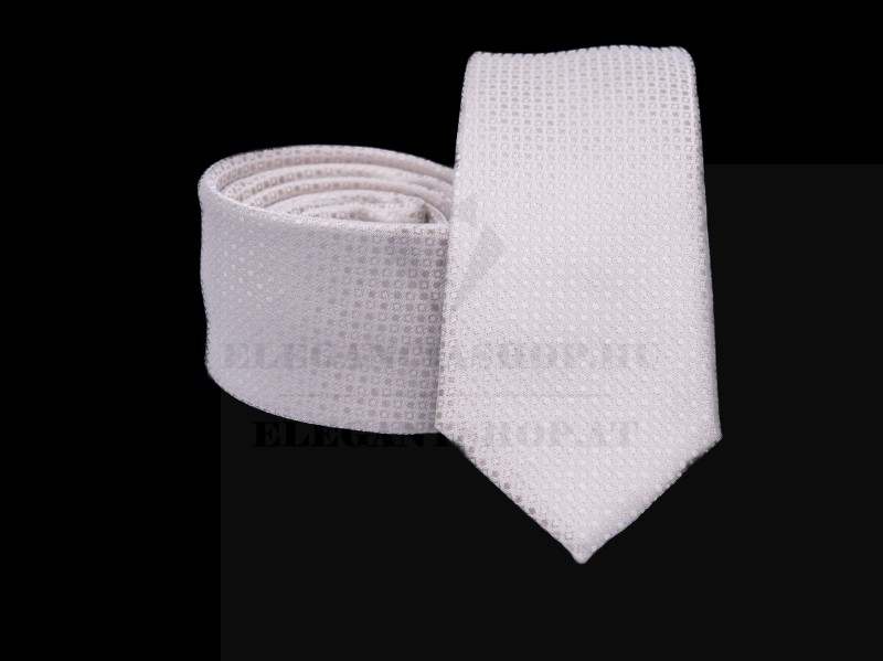    Prémium slim nyakkendő - Fehér aprómintás Aprómintás nyakkendő