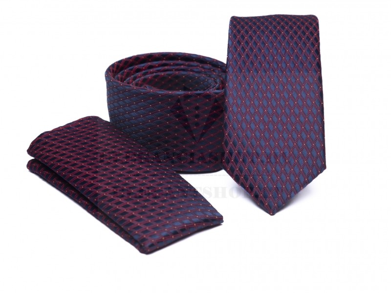    Prémium slim nyakkendő szett - Sötétlila Nyakkendők esküvőre