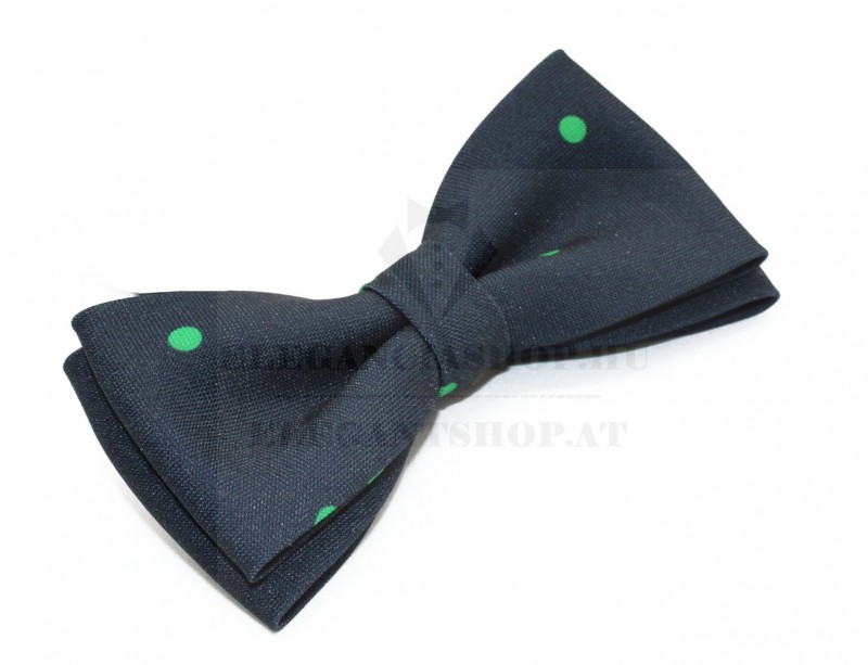                   Prémium csokornyakkendő - Sötétkék-zöld pöttyös