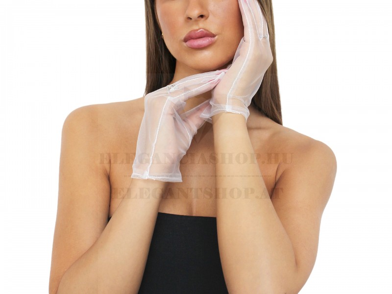 Női alkalmi tüll kesztyű - Fehér Női kiegészítők Női alkalmi tüll kesztyű - Fehér Női kiegészítők