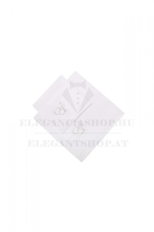      Női hímzett esküvői zsebkendő - Szív