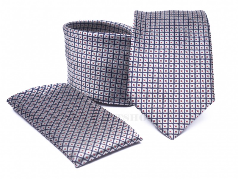 Prémium nyakkendő szett - Ezüst mintás Prémium nyakkendő szett - Ezüst mintás