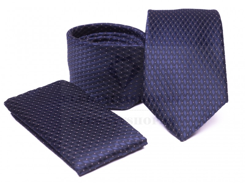 Prémium nyakkendő szett - Kék mintás Prémium nyakkendő szett - Kék mintás