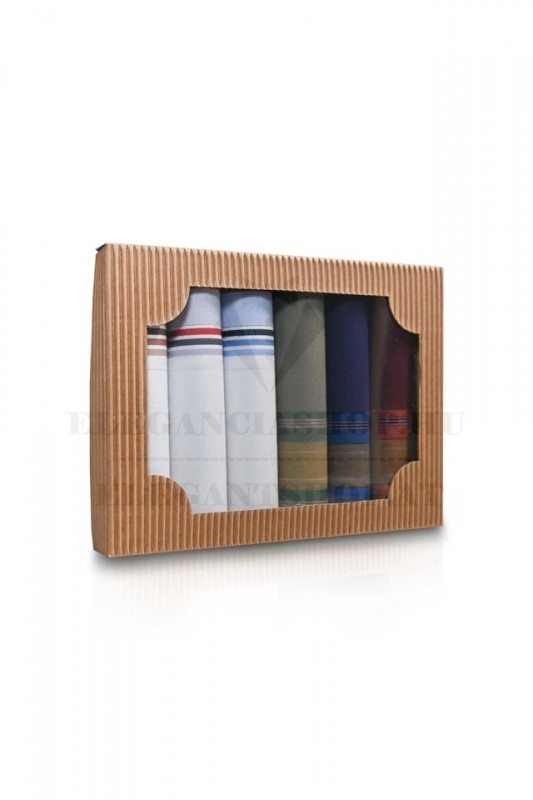      Ajándék zsebkendő szett - 6 db/csomag Pamut zsebkendő