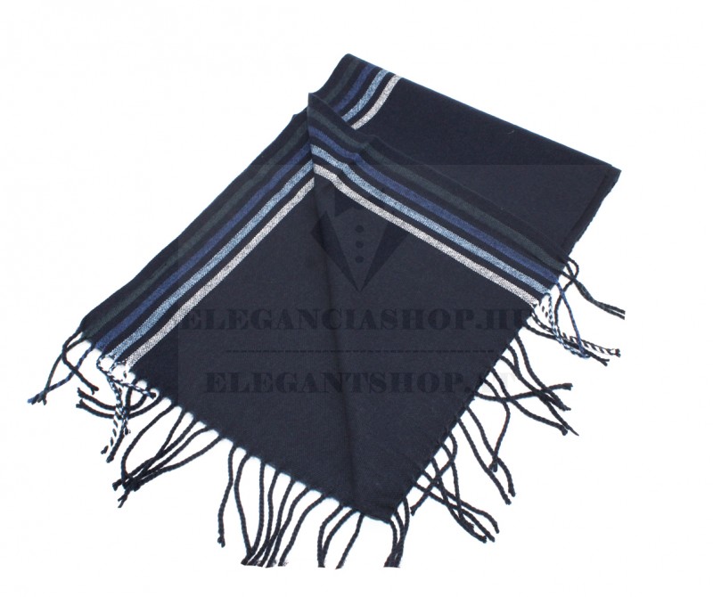    Newsmen unisex kötött sál - Kék csíkos Férfi kesztyű, sál