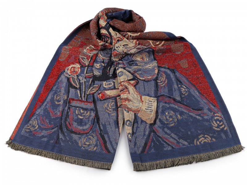              Kendő rojtos kasmir cica - 65x190 cm Női divatkendő és sál