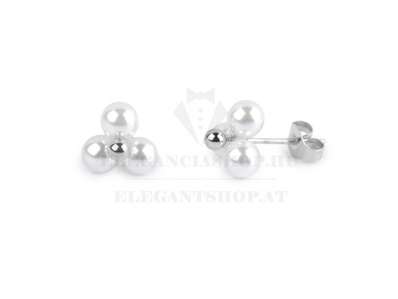 Nemesacél fülbevaló tekla gyönggyel Nemesacél fülbevaló tekla gyönggyel