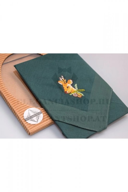                  Hímzett pamut zsebkendő - Őz Pamut zsebkendő