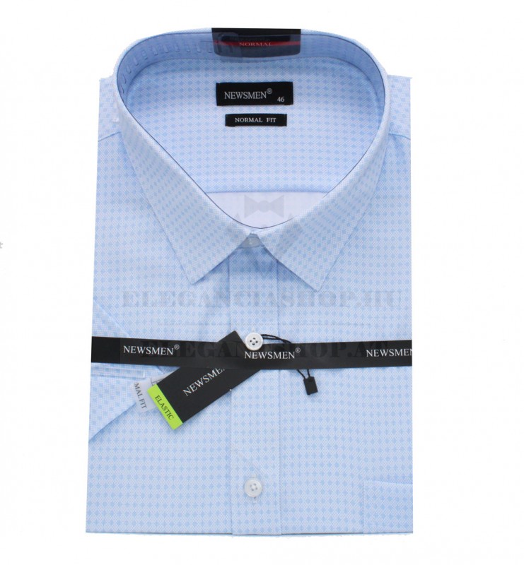      Newsmen elasztikus r.u slim ing - Világoskék aprómintás Mintás ing