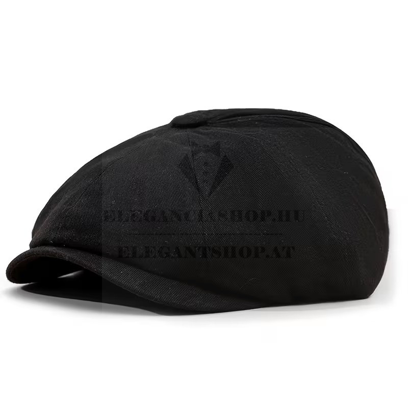    Gatsby pamut sapka - Fekete Férfi kalap, sapka