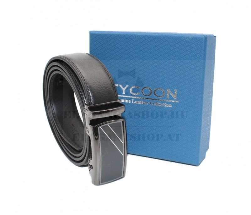                     Tycoon férfi bőr öv díszdobozban - Fekete Férfi öv, ékszer