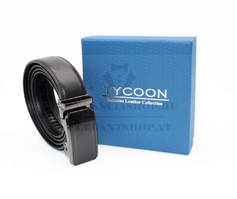                      Tycoon férfi bőr öv díszdobozban - Fekete Férfi öv, ékszer