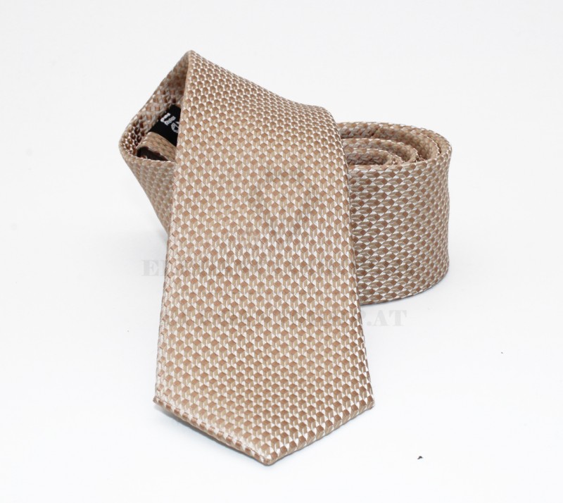                    NM slim szövött nyakkendő - Drapp Aprómintás nyakkendő