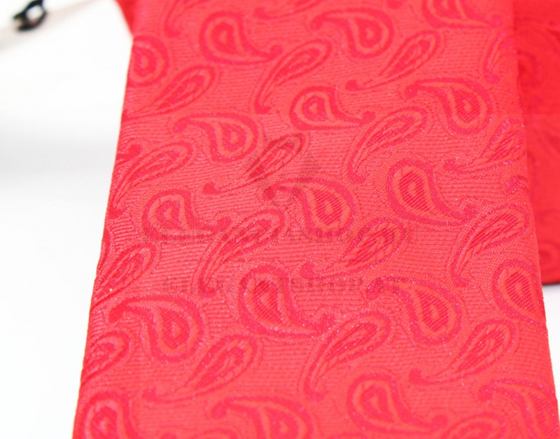 NM slim szövött nyakkendő - Piros virágmintás NM slim szövött nyakkendő - Piros virágmintás