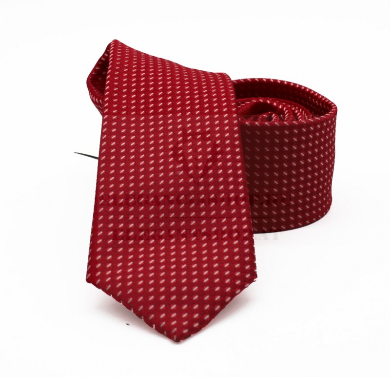                    NM slim szövött nyakkendő - Piros aprópöttyös