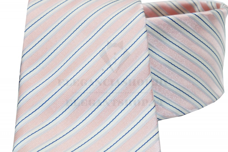                        NM normál nyakkendő - Rózsaszín csíkos