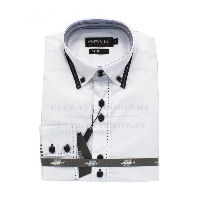             NM h.u slim ing - Fekete-fehér betétes Slim, Smart fazon