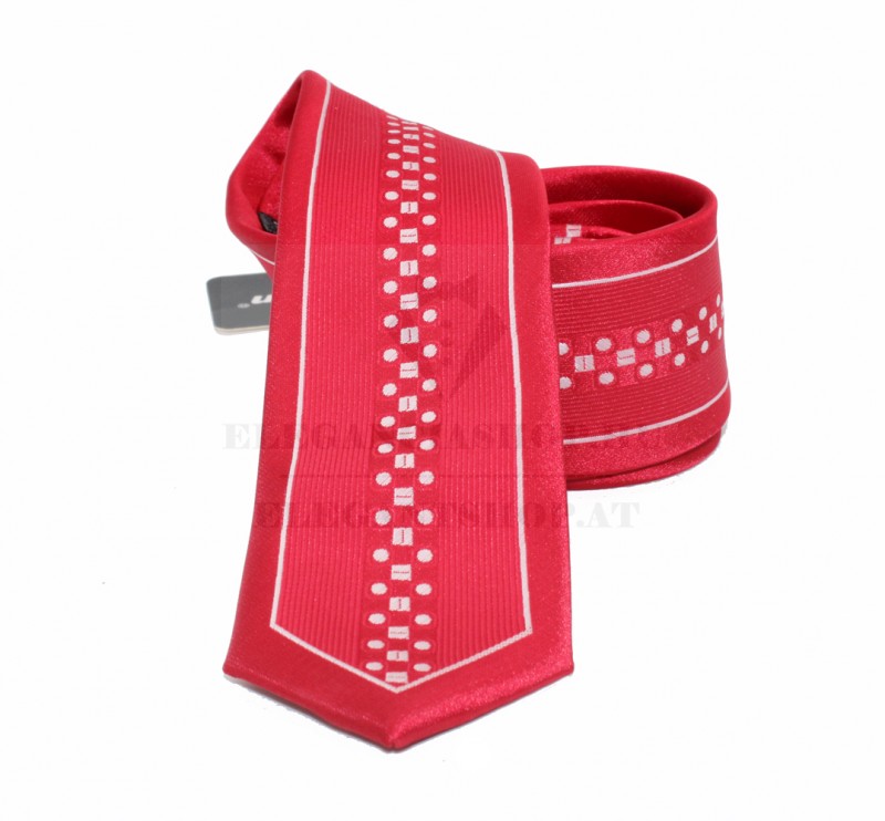 NM slim szövött nyakkendő - Piros-fehér csíkos Csíkos nyakkendő NM slim szövött nyakkendő - Piros-fehér csíkos Csíkos nyakkendő