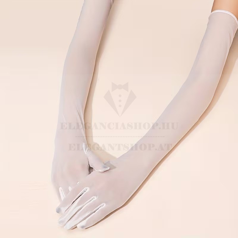     Női alkalmi hosszú tüll kesztyű - 55 cm Női alkalmi kesztyű