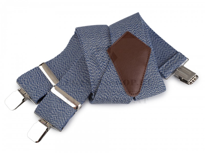                 Nadrágtartó extra széles - Kék Férfi nadrágtartó