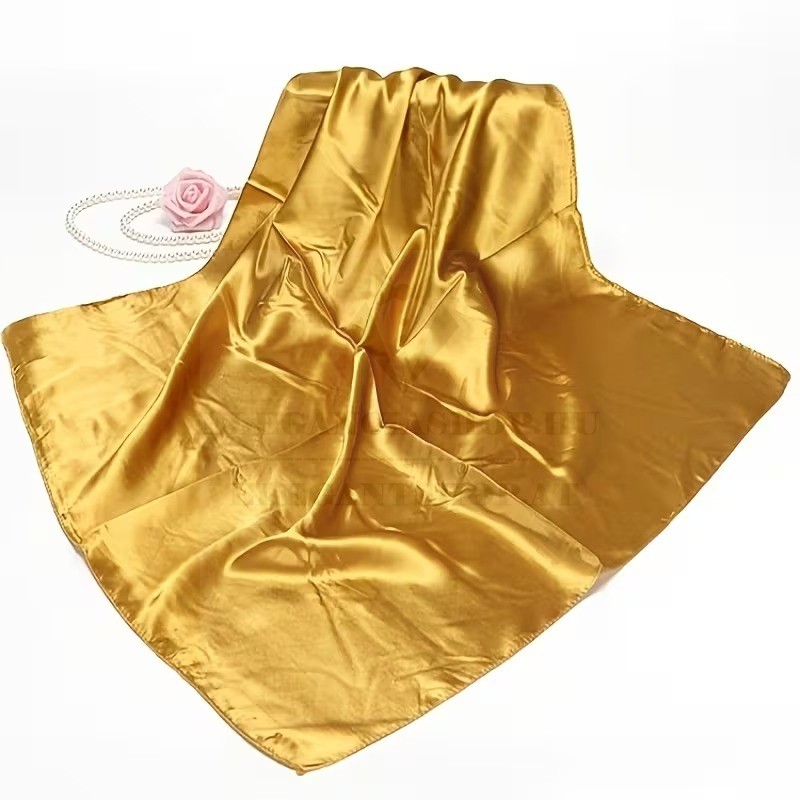            Szatén vékony női kendő - Óarany Női divatkendő és sál