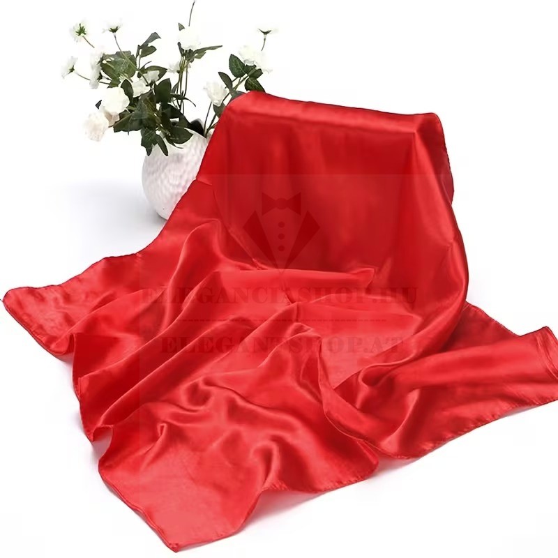            Szatén vékony női kendő - Piros Női divatkendő és sál