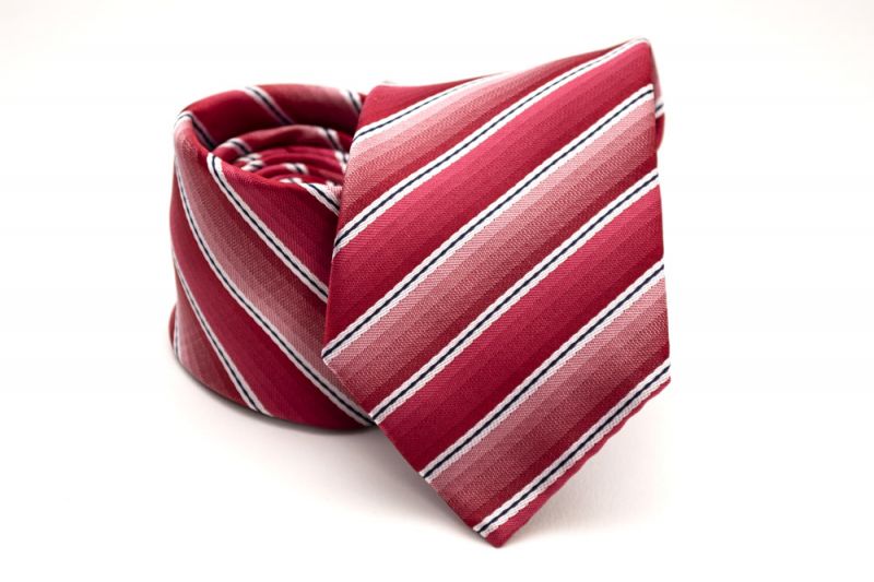    Prémium nyakkendő - Piros-fehér csíkos