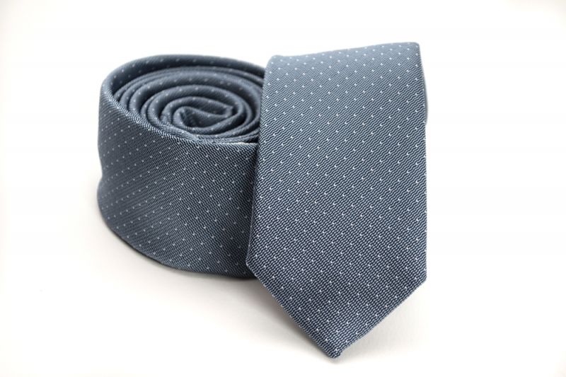 Prémium slim nyakkendő - Szürke pöttyös Aprómintás nyakkendő