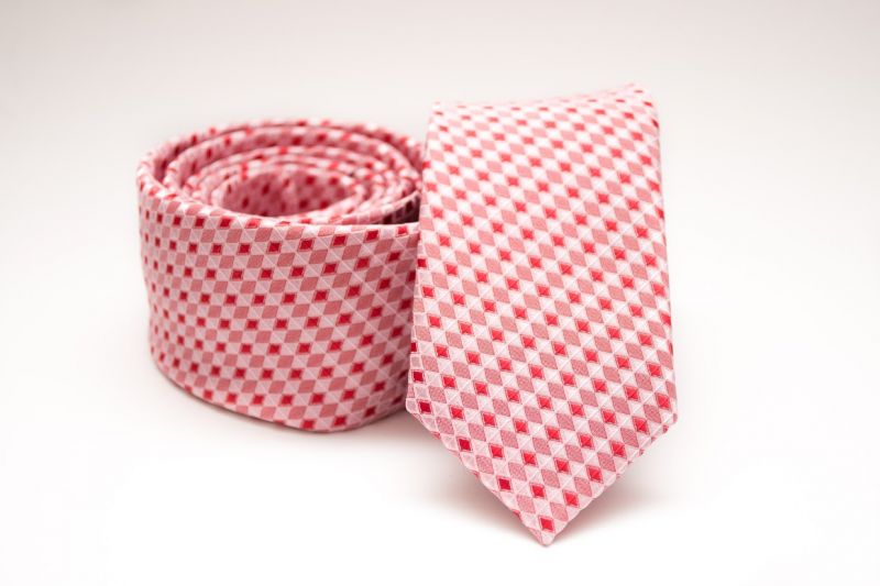    Prémium slim nyakkendő -   Rózsaszín mintás