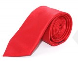 Goldenland slim nyakkendő - Piros Egyszínű nyakkendő