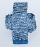 Prémium slim  kötött nyakkendő - Kék-fehér