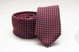    Prémium slim nyakkendő - Burgundi pöttyös