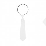    Gumis szatén gyereknyakkendő - Fehér Gyerek nyakkendők