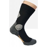 Komfort Munkás pamut zokni - Fekete-szürke
