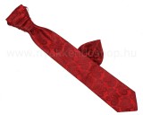 Hosszított francia nyakkendő - Piros mintás