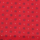   Prémium selyem nyakkendő - Piros aprómintás