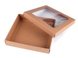 Papír doboz átlátszó ablakkal - 4 db/csomag