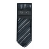   NM nyakkendő szett - Szürke csíkos